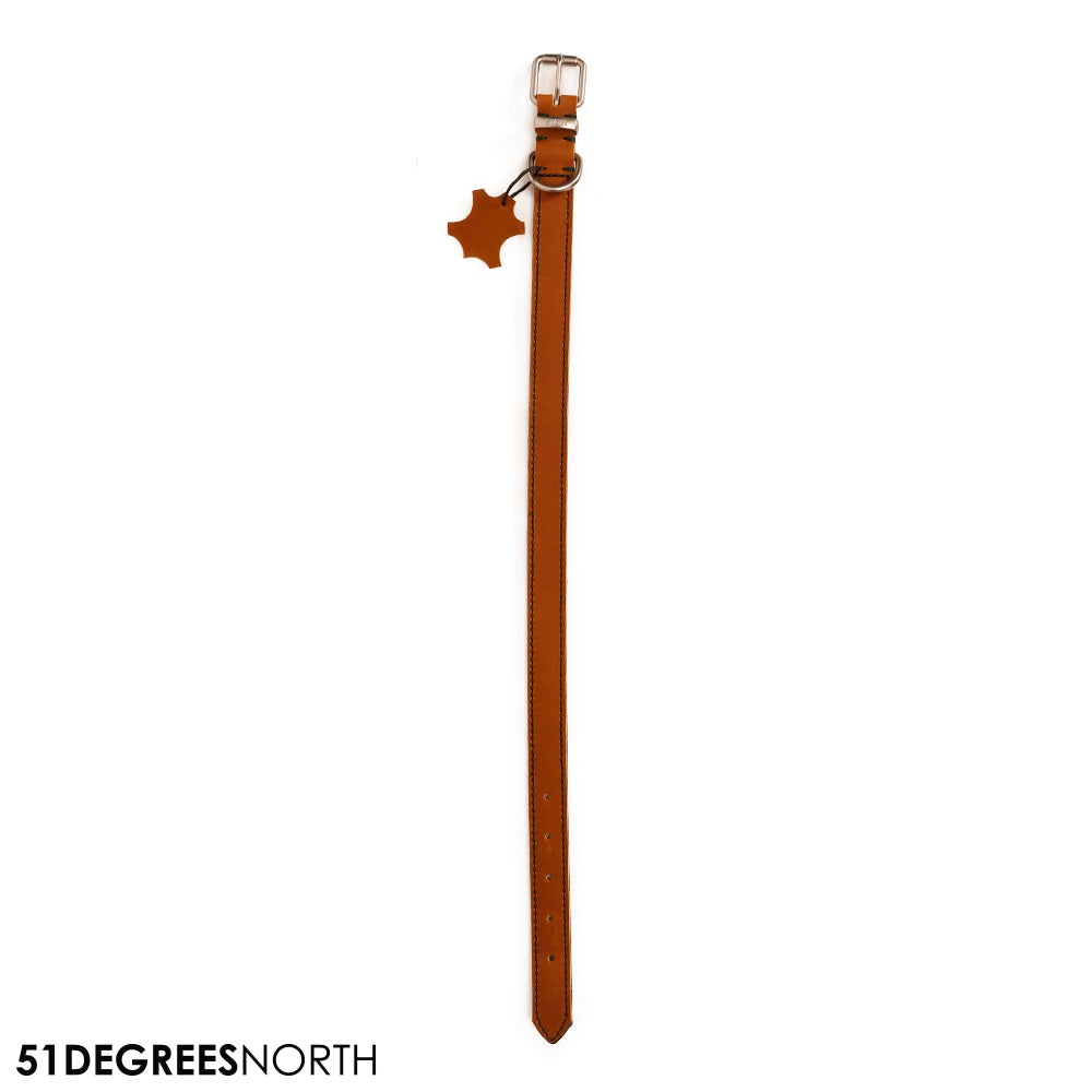 Halsband Milano Classic – 51 Degrees North – Kontrast Cognac