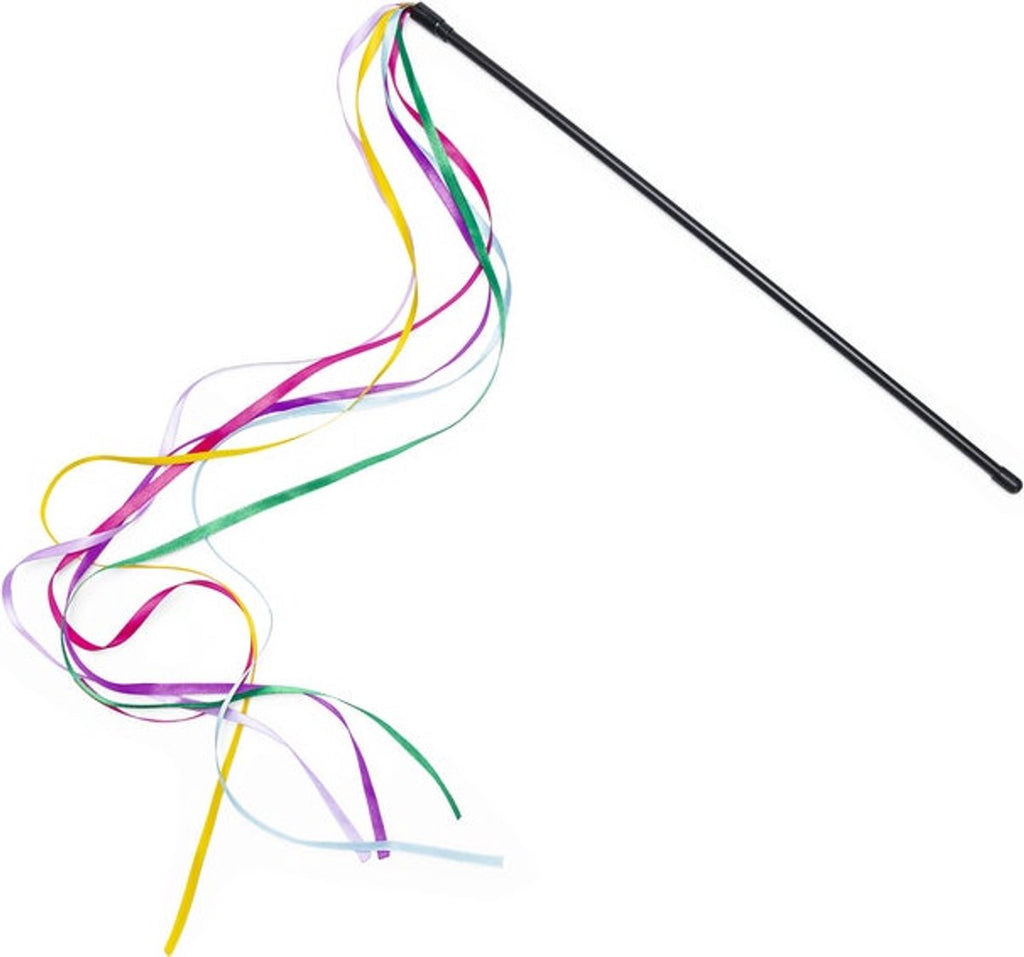 Beeztees – Canne à pêche avec rubans colorés pour chat
