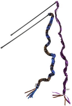 Beeztees Staartjes – Canne à pêche en peluche pour chat