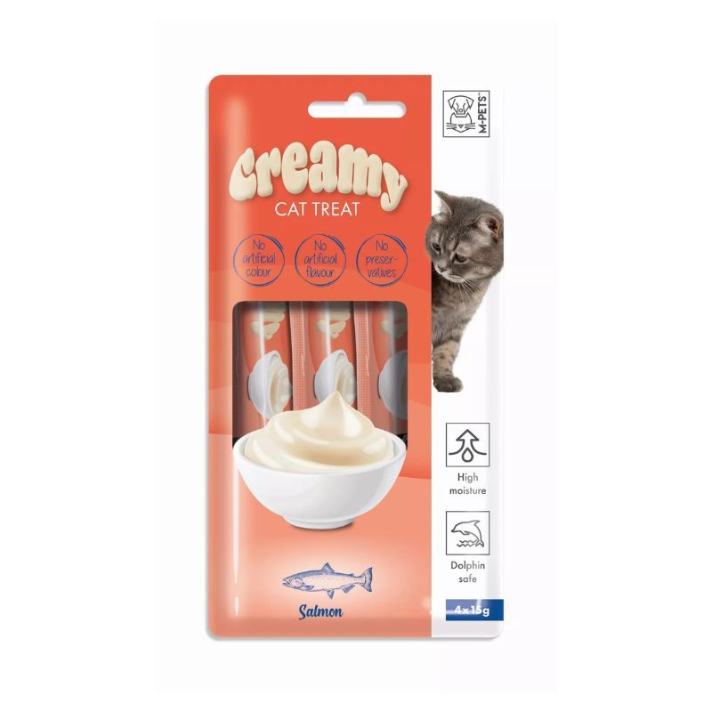 Friandises crémeuses pour chat M-PETS – Saumon – 60 g
