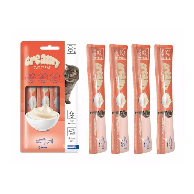 Friandises crémeuses pour chat M-PETS – Saumon – 60 g