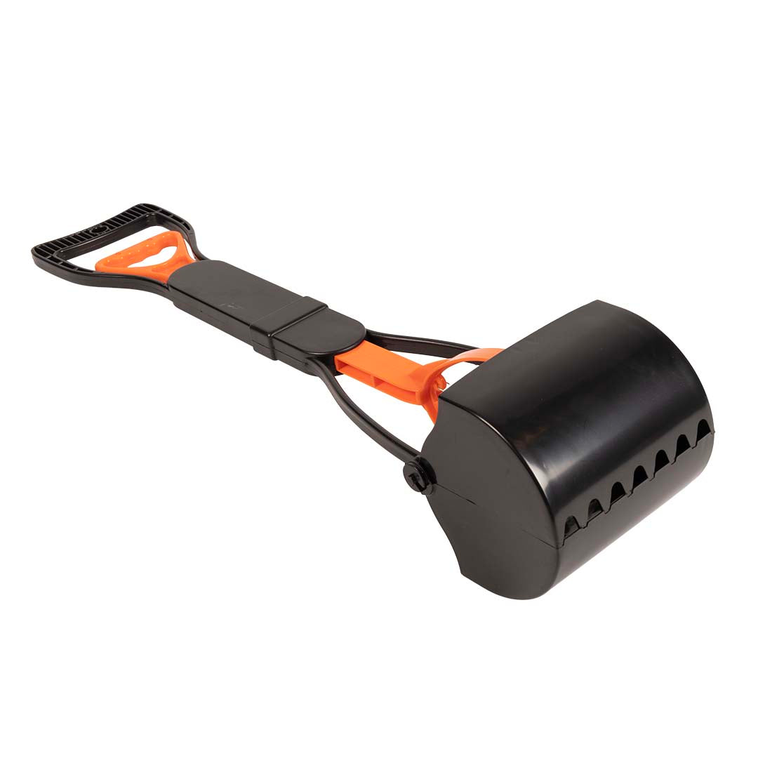Pelle ramasse-crottes pour chien – Noir et orange – Pratique et hygiénique