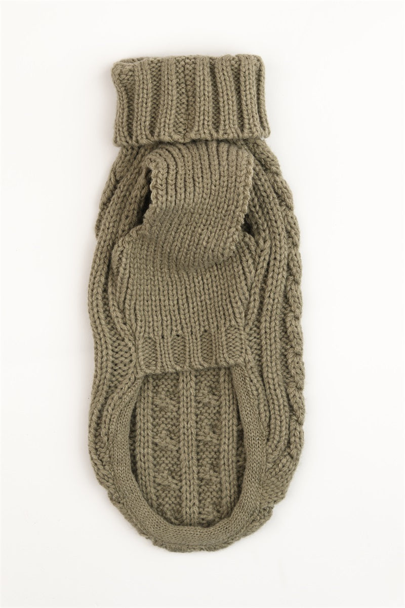 51 Degrees North – Cable Sweater Cosy spécial teckel