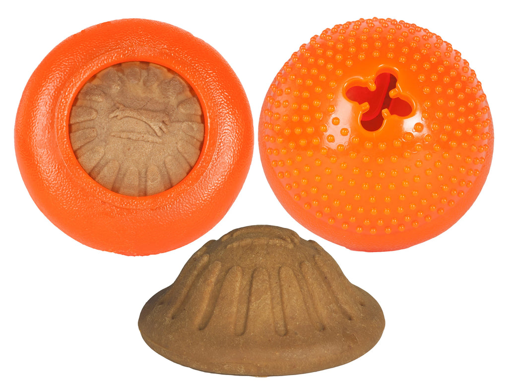 STARMARK Everlasting Treat Bento Ball – Balle interactive à friandises pour chien – Orange