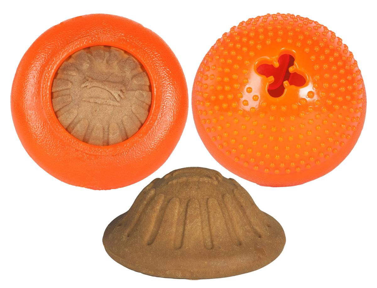 STARMARK Everlasting Treat Bento Ball – Balle interactive à friandises pour chien – Orange