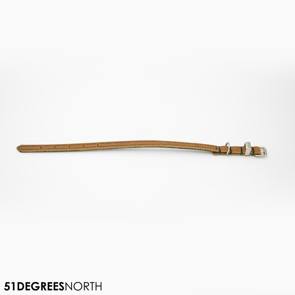 Halsband Milano Classic – 51 Degrees North – Kontrast Cognac