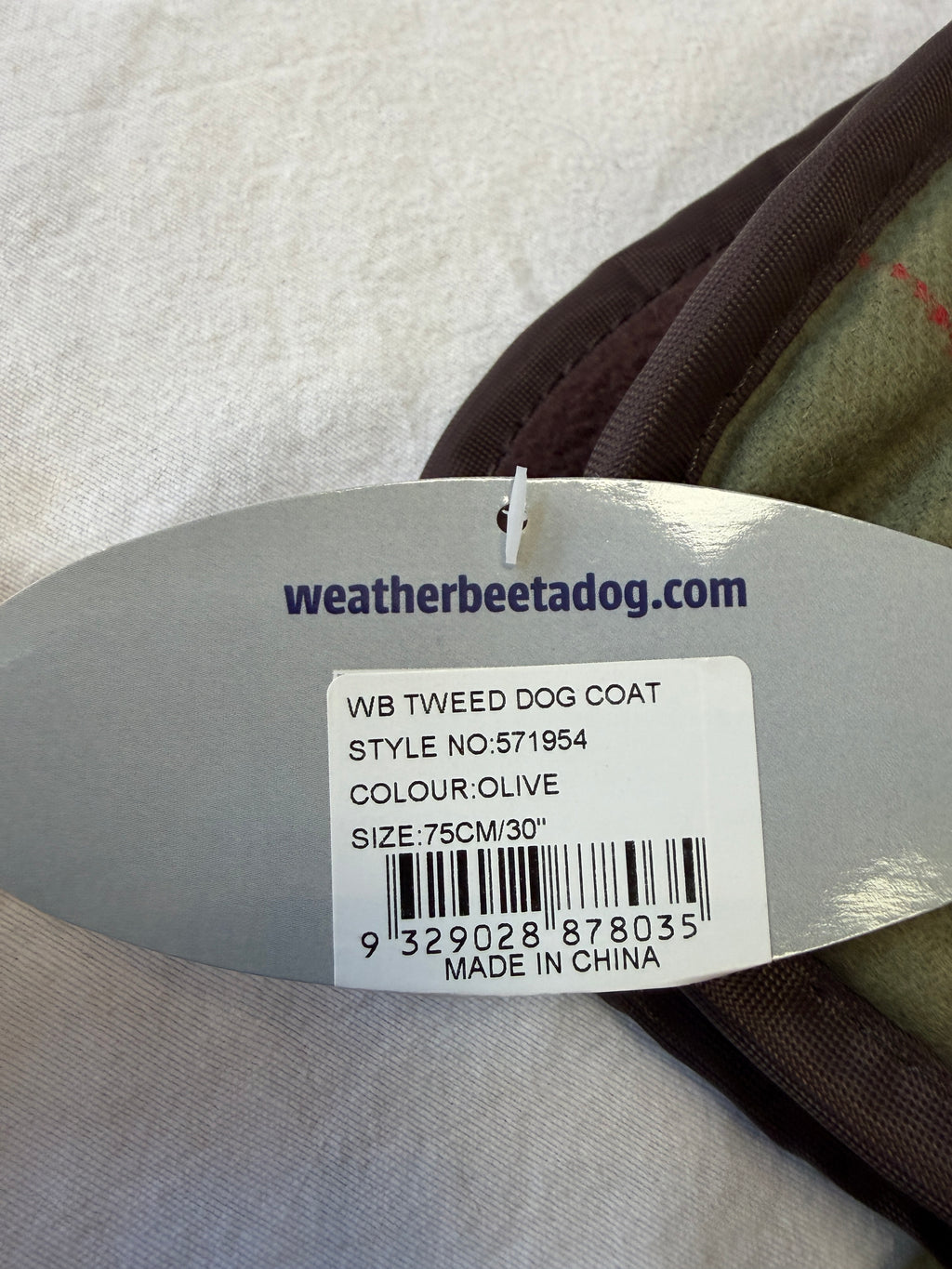 Manteau pour chien  Tweed Olive - Weatherbeetadog