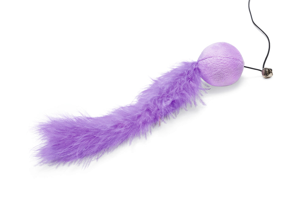 Beeztees – Canne à pêche avec balle, plumes et grelot pour chat