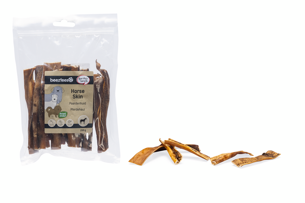 Getrocknete Pferdehaut für Hunde – Natürlicher Leckerbissen – 200 g