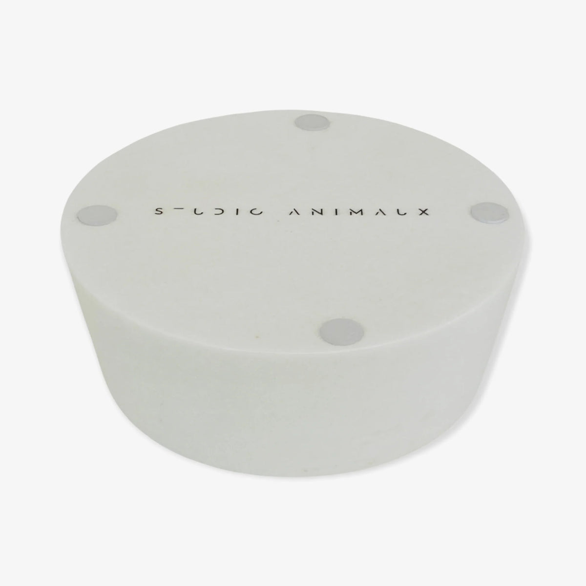 Gamelle en marbre Studio Animaux – Crystal White – Ø 23 cm