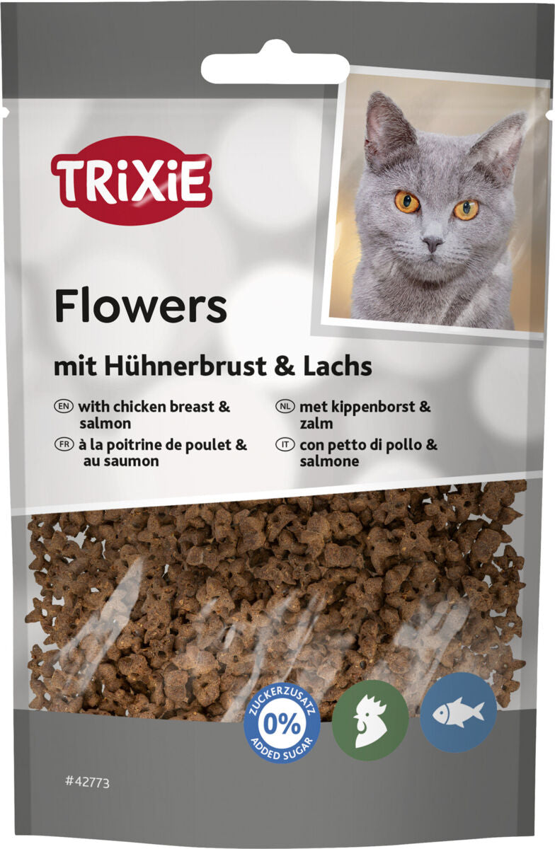 TRIXIE Flowers à la poitrine de poulet et au saumon – 50 g