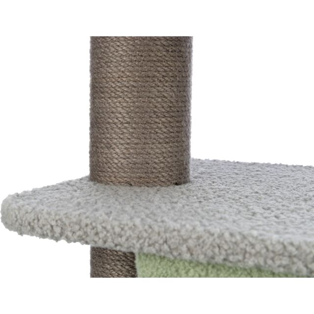 TRIXIE Junior Lunito – Arbre à chat avec hamac et cachette – Gris et menthe – 71 cm