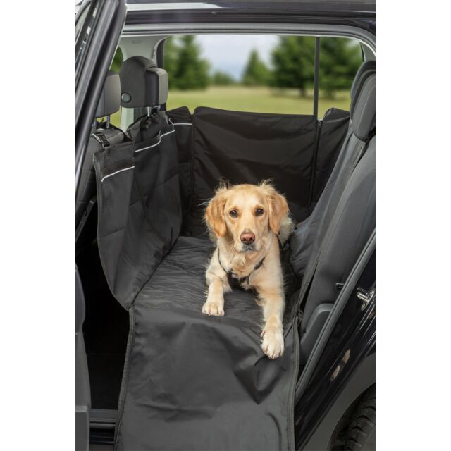TRIXIE – Protection de banquette arrière pour chien avec côtés rabattables – Séparable – Noir – 155 × 130 cm