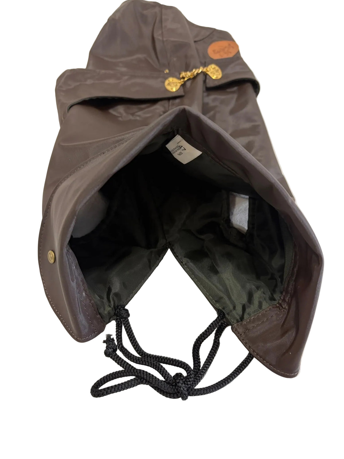 Dog Line – Imperméable pour chien brun avec détails dorés