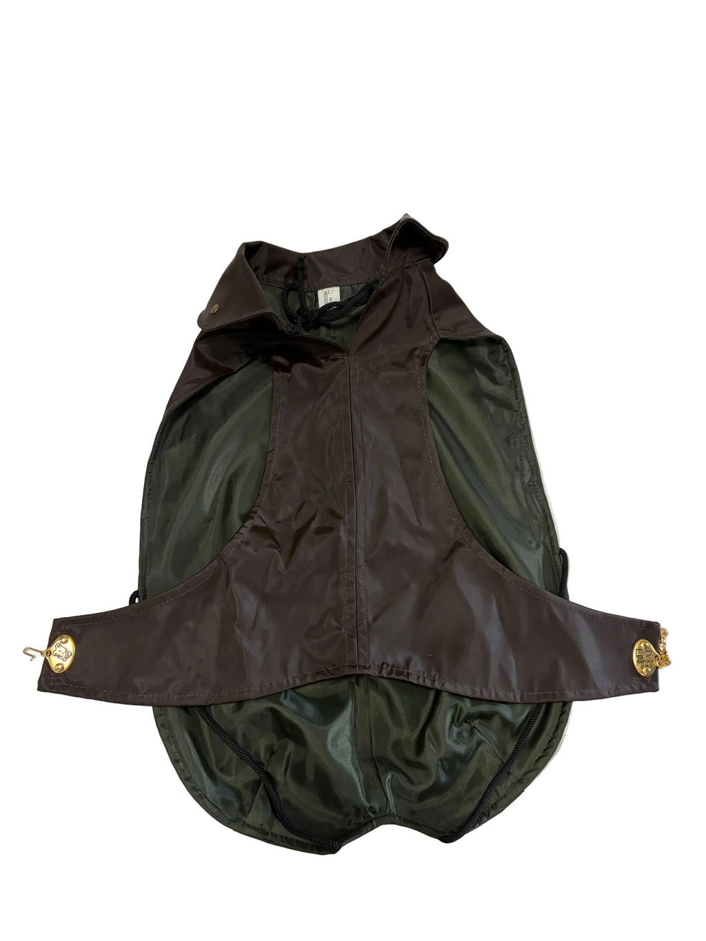 Dog Line – Imperméable pour chien brun avec détails dorés