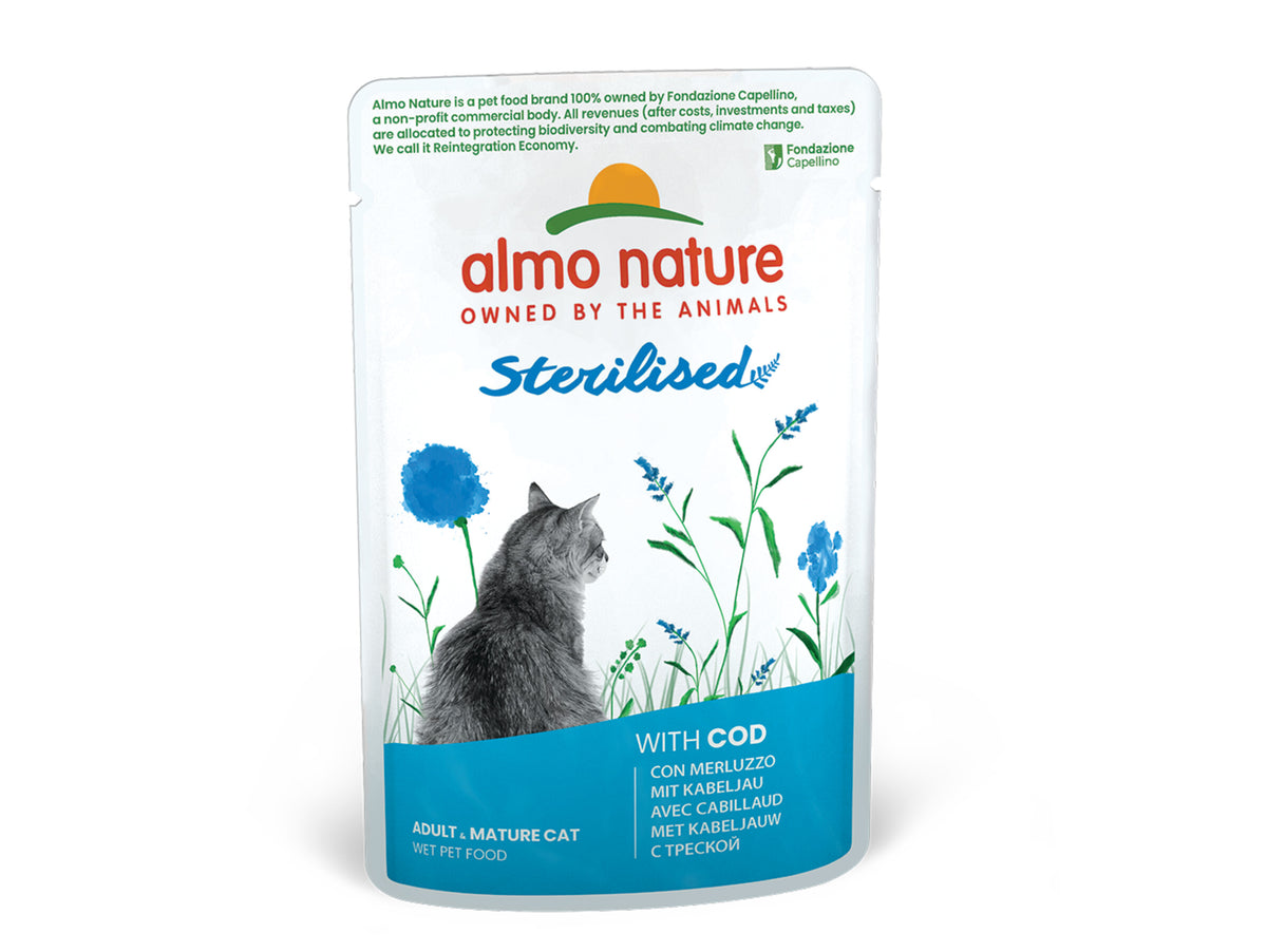 Almo Nature Holistic sterilised - avec morue pour chat – 70 g