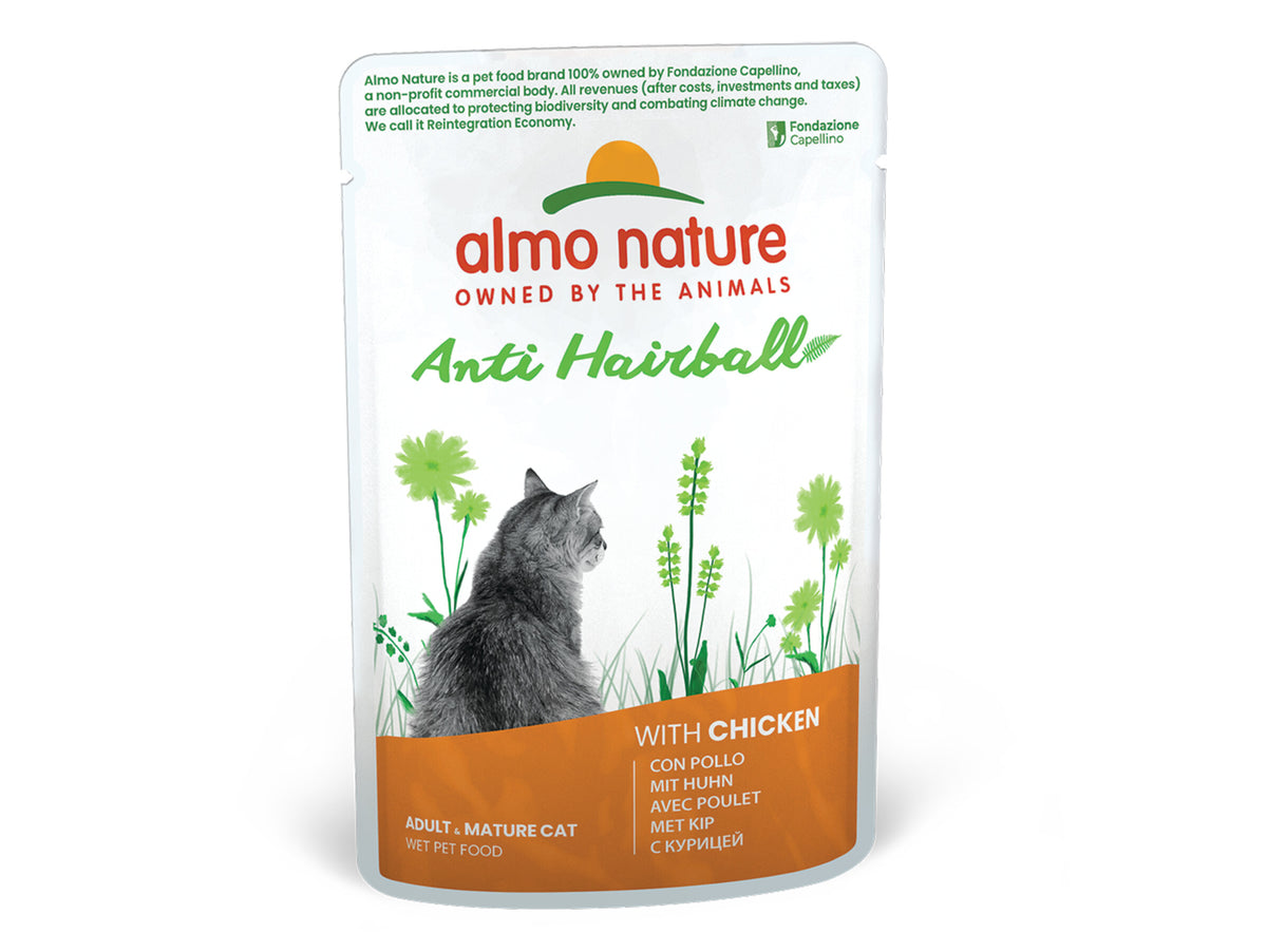 Almo Nature Holistic anti-hairball avec poulet pour chat – 70 g