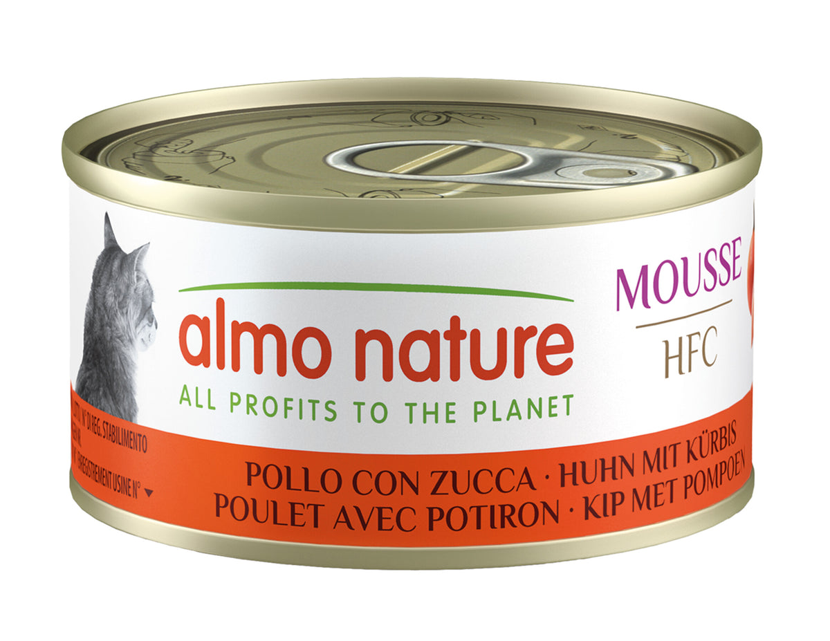Almo Nature HFC mousse - poulet avec potiron pour chat – 70 g