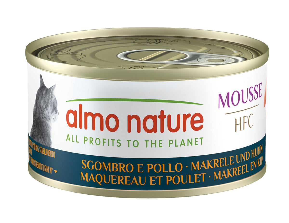 Almo Nature HFC mousse - maquereau et poulet pour chat – 70 g