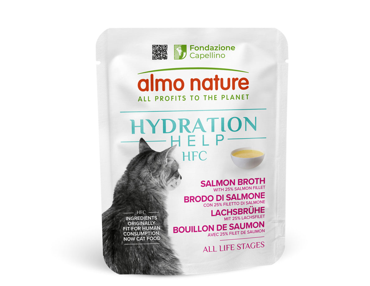 Almo Nature HFC Hydration Help – Bouillon de Saumon avec Filet de
Saumon – 50 g