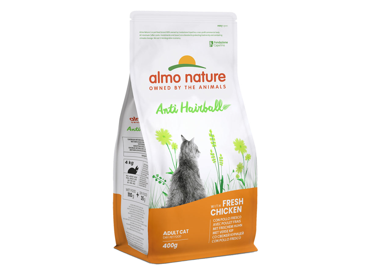Almo Nature Anti Hairball – avec Poulet Frais – 400 g