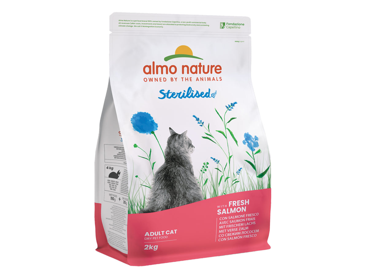 Almo Nature Sterilised – avec Saumon Frais – 2 kg