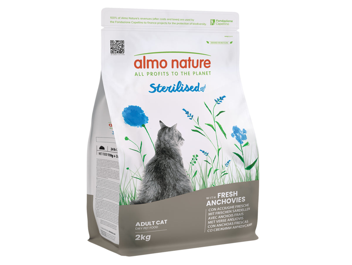 Almo Nature Sterilised – avec Anchois Frais – 2 kg