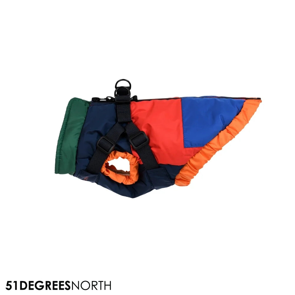 Manteau d’hiver pour chien Color block avec harnais intégré – 51 Degrees North