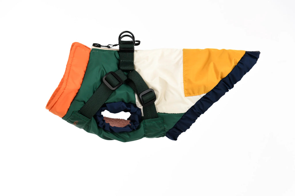 Manteau d’hiver pour chien Color block avec harnais intégré – 51 Degrees North