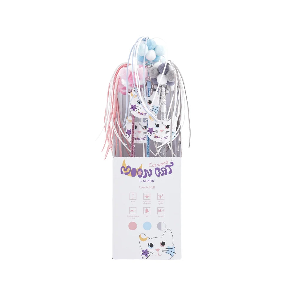 Canne à pêche pour chat M-PETS MoonCAT Cosmic Fluff – 40 cm